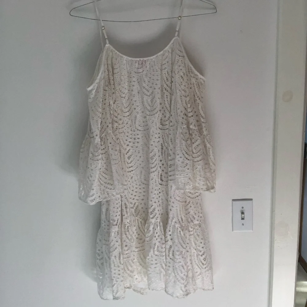 Lilly Pulitzer Alanna Dress in Marine Tropic Lace Resort White Size Medium - Picture 12 of 16